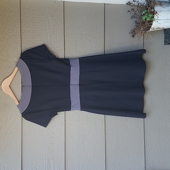 Boden Gray Black color block dress size US 6P - Picture 6 of 7